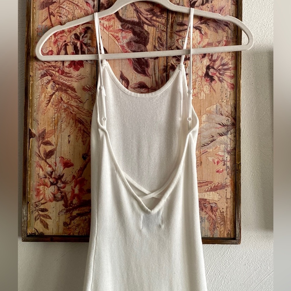 REVOLVE SNDYS WHITE MAXI DRESS SLIT BODYCON KNIT XS - Picture 9 of 15